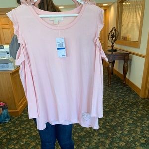 Baby pink Michael Kors top, off shoulder